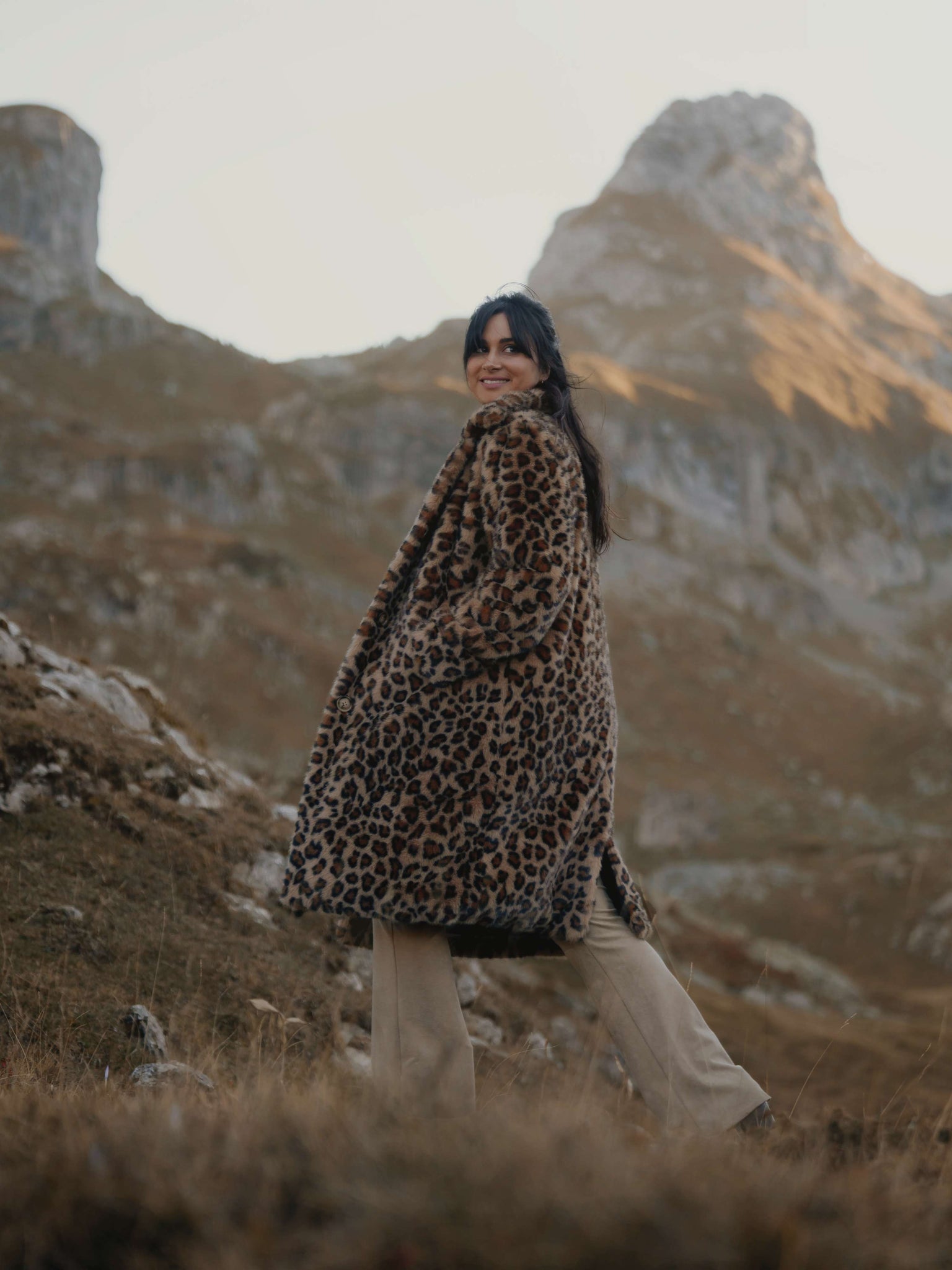 Manteau Fausse fourrure léopard thumbnail 1