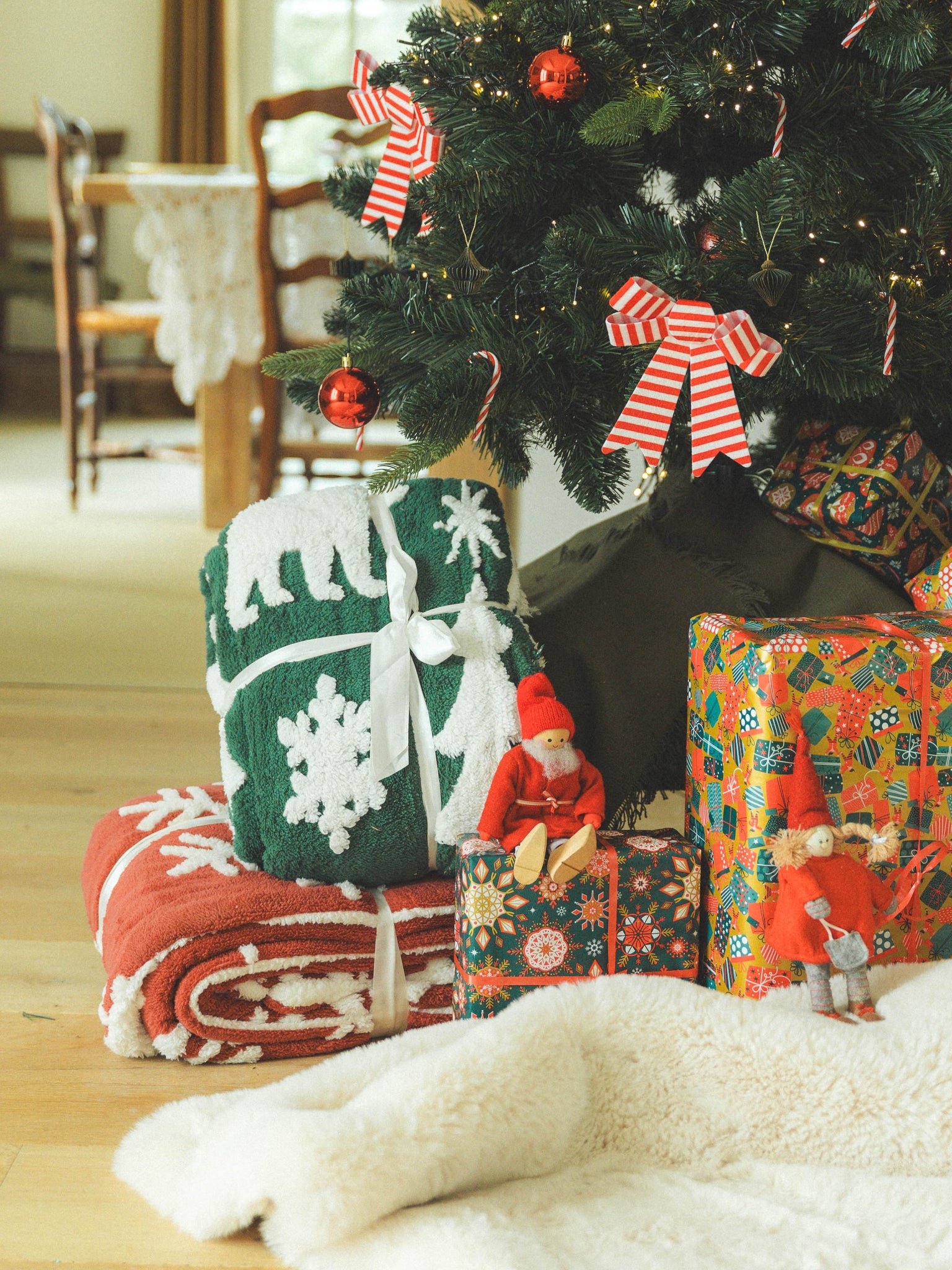 Plaid Cocoon des neiges - Vert thumbnail 4