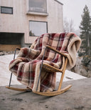 Fleece-Decke – Bordeaux-Tartan