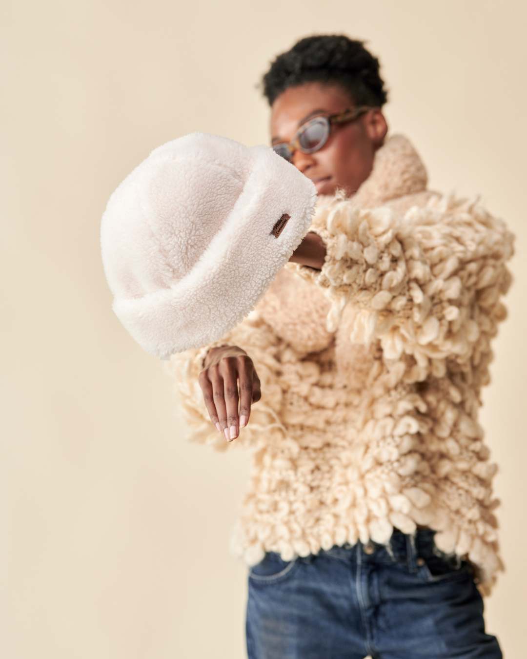 Bonnet laine - Blanc thumbnail 5