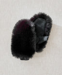 Moufles Fourrure Poil long - Noir