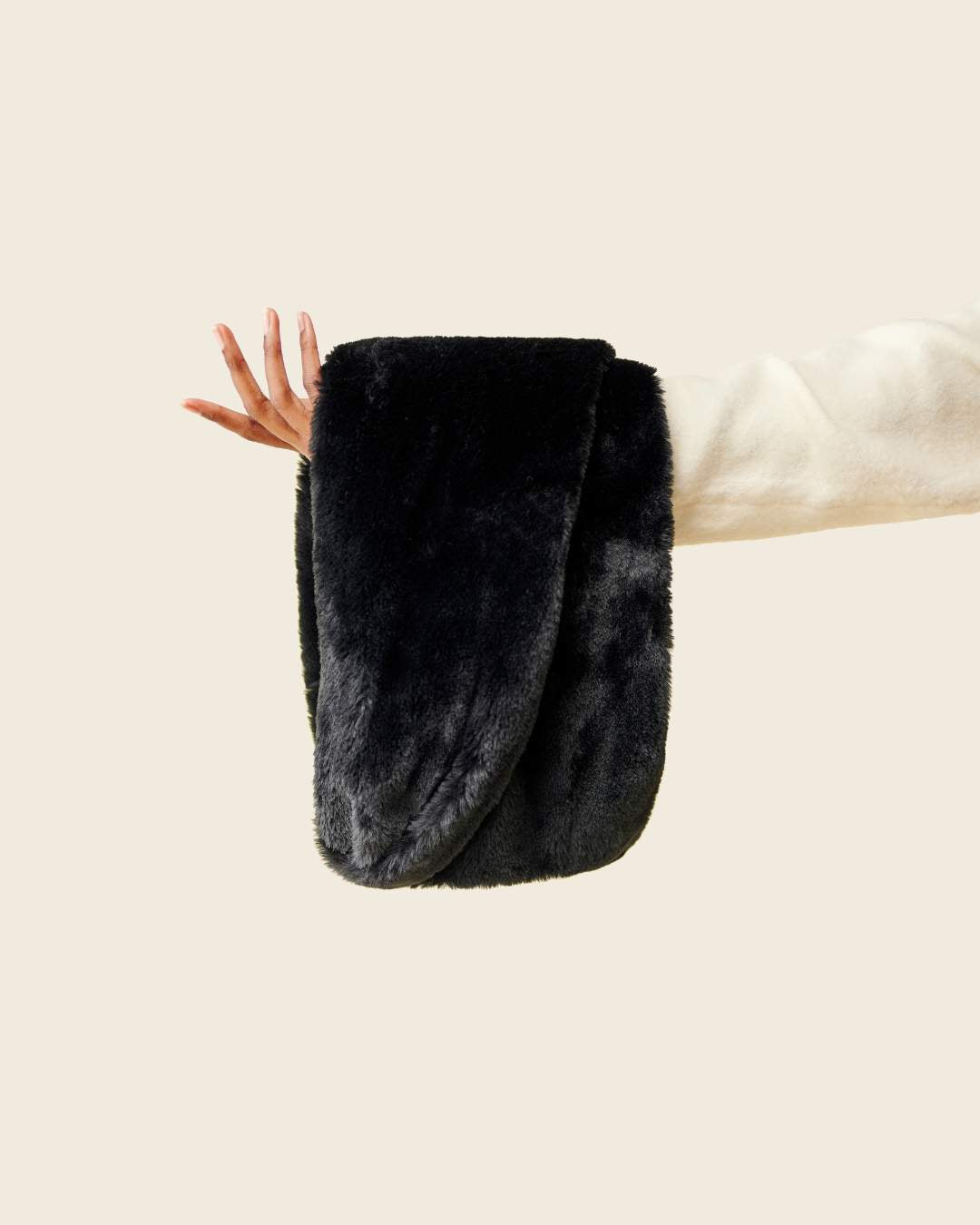 Tour de cou Double fausse fourrure - Noir thumbnail 1