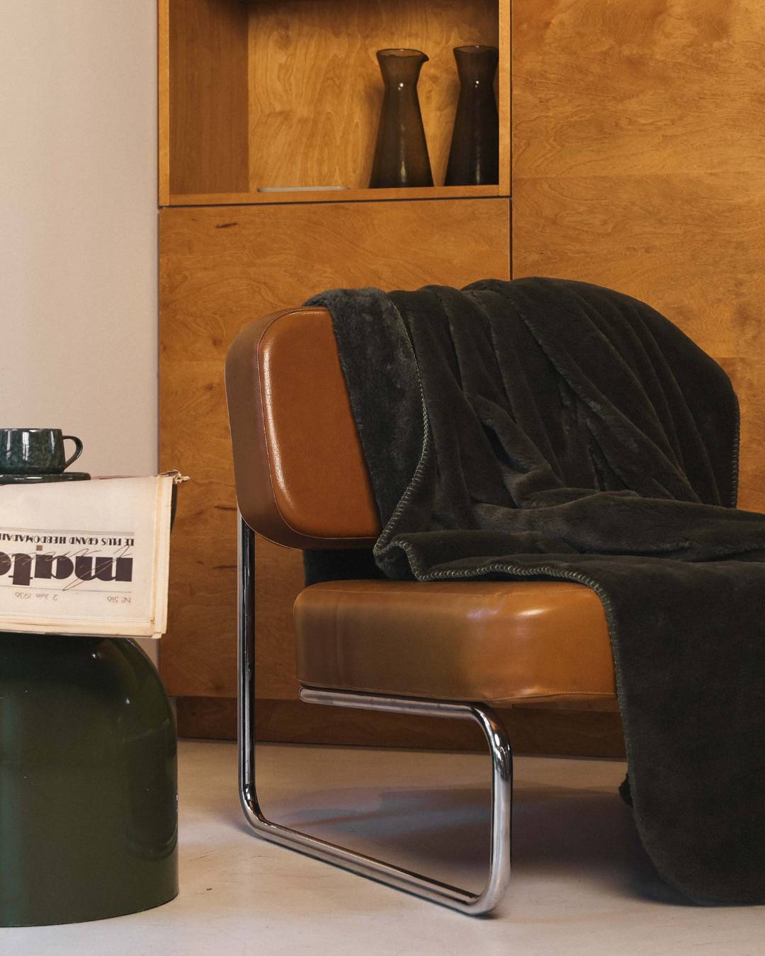 غطاء مريح بلون التنوب أحادي اللون - كاكي thumbnail 2