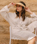 Peignoir Gaze de Coton Écru