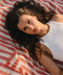 Fouta Rayée Rouge