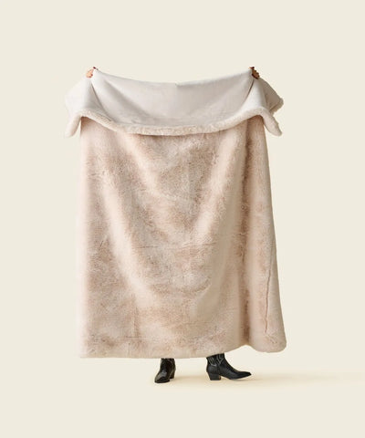 Plaid Fausse fourrure Polar Bear beige