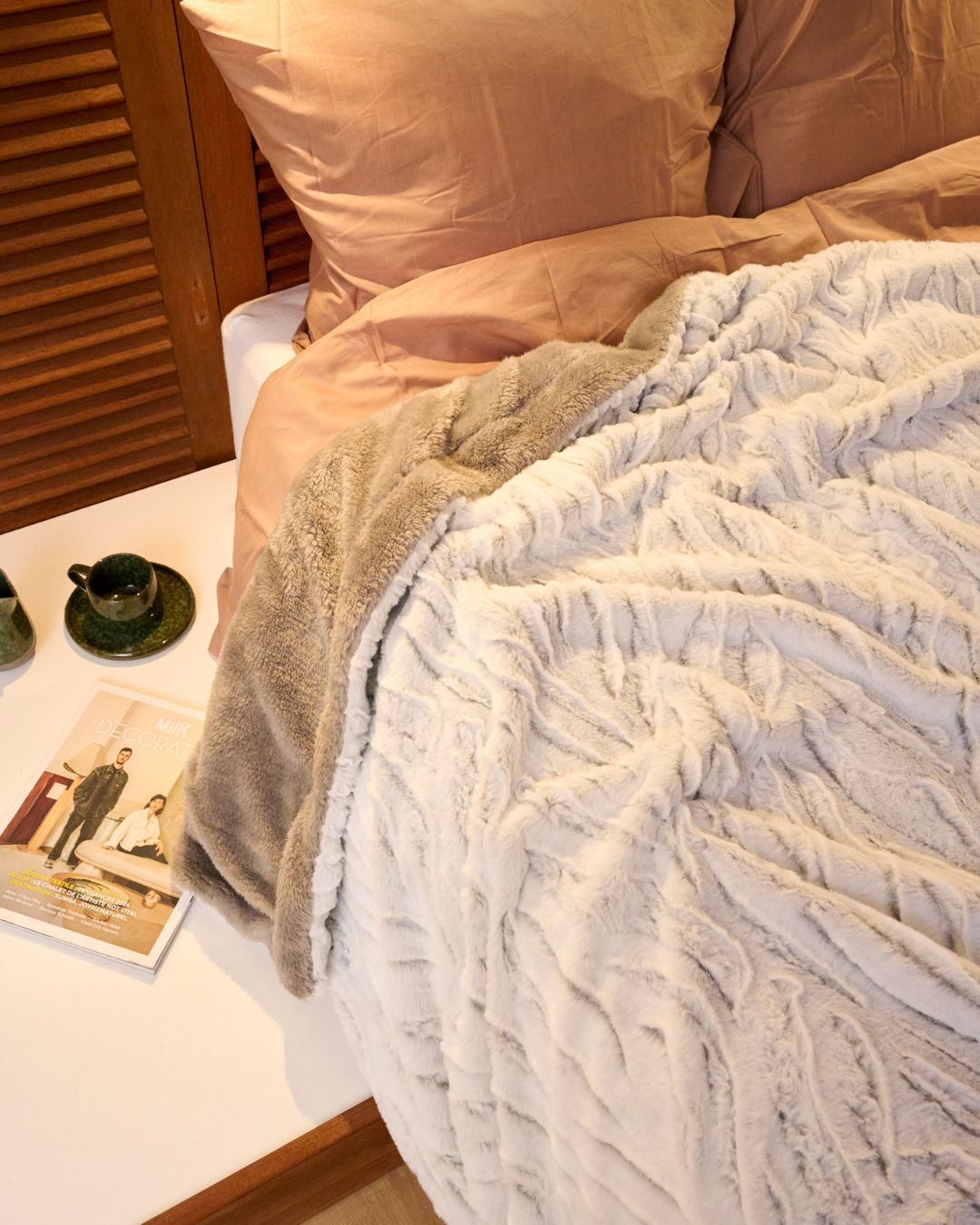 Couvre-Lit Queen Size Tigre Gris thumbnail 3