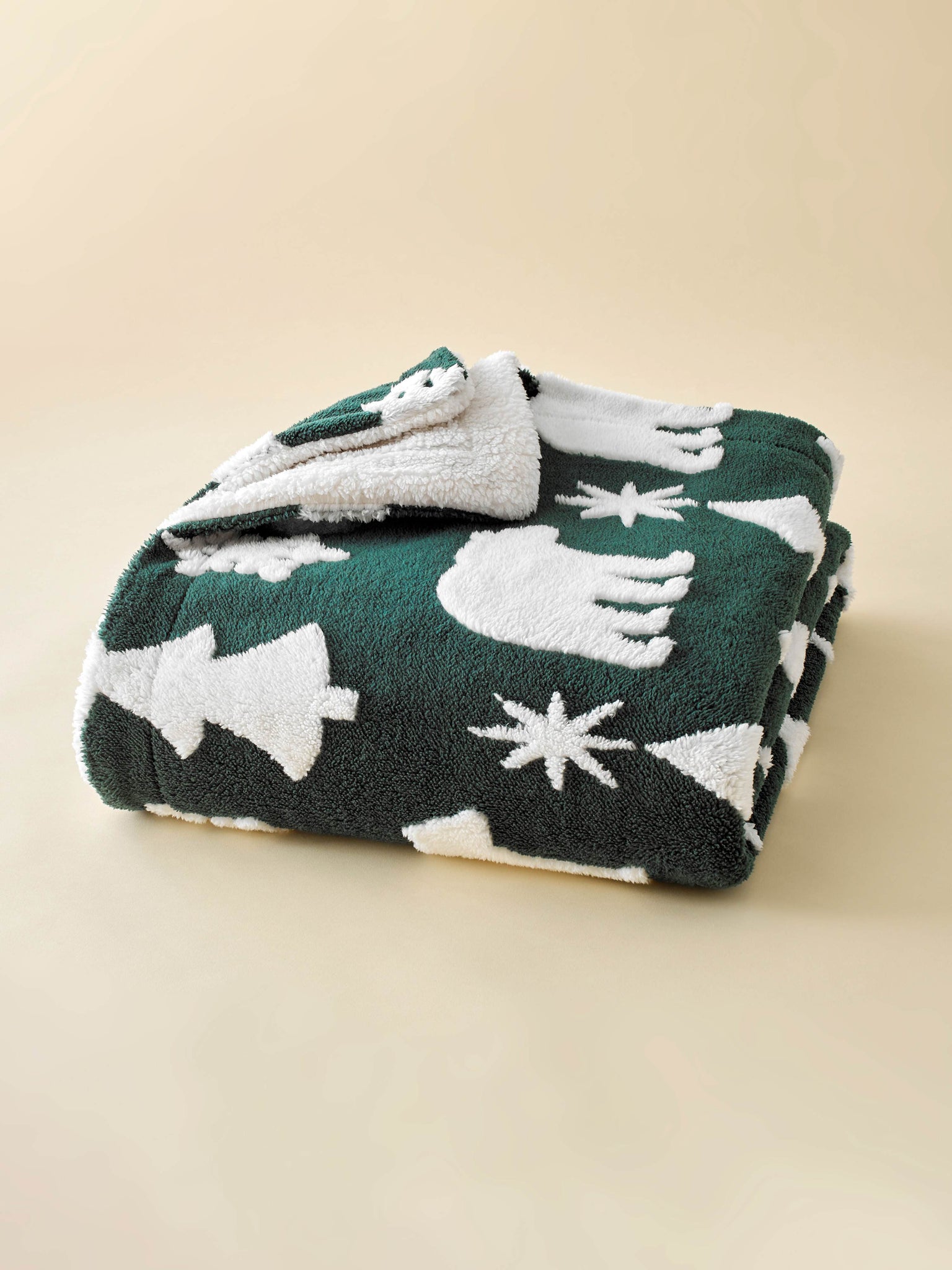 Plaid Cocoon des neiges - Vert thumbnail 2