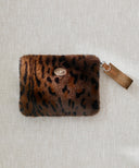 Pochette Zippée Léopard Foncé