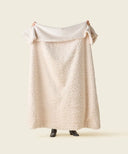 Faux fur throw - Galet blanc