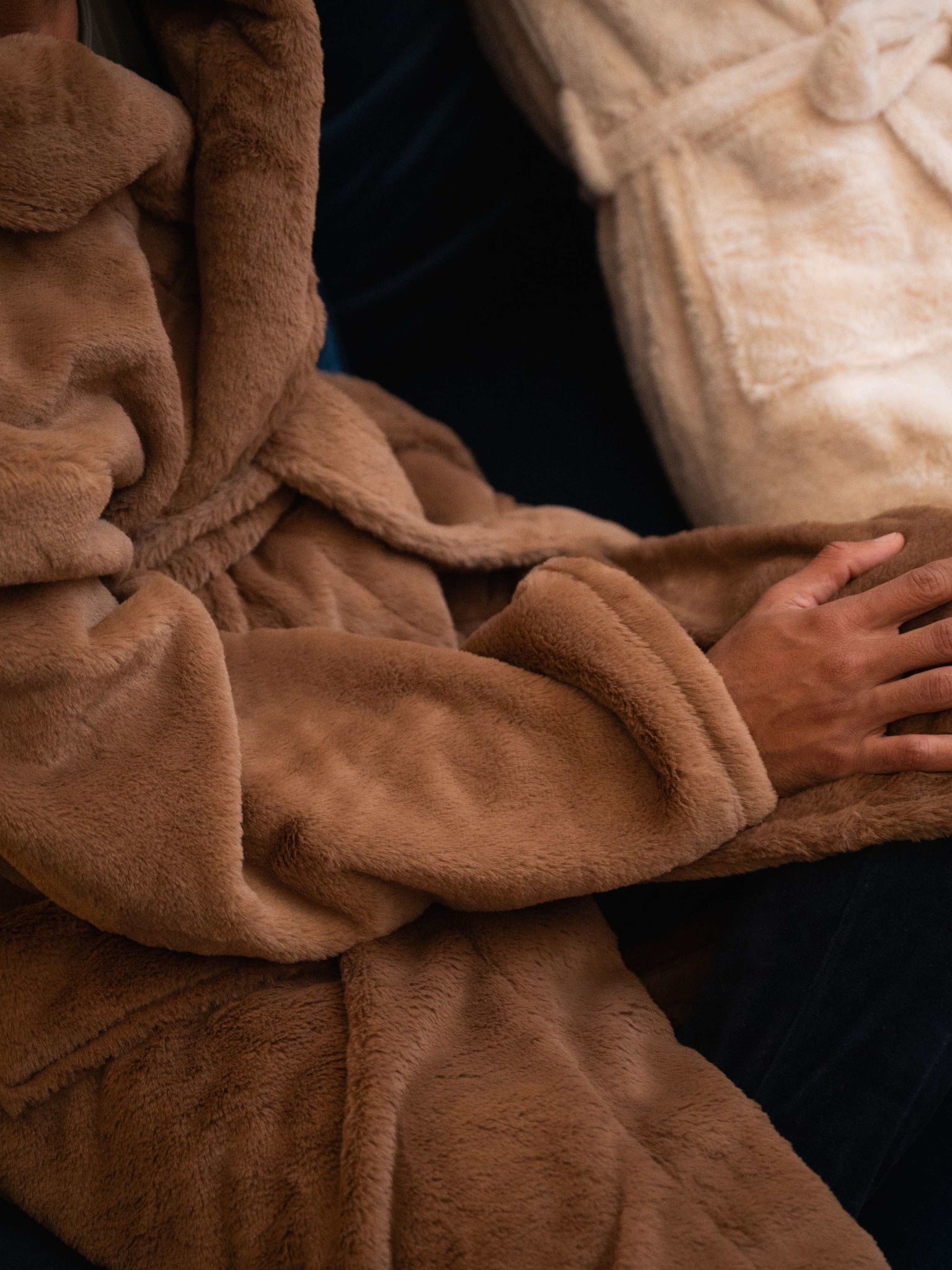 Peignoir Hôtel - fausse fourrure Camel thumbnail 4