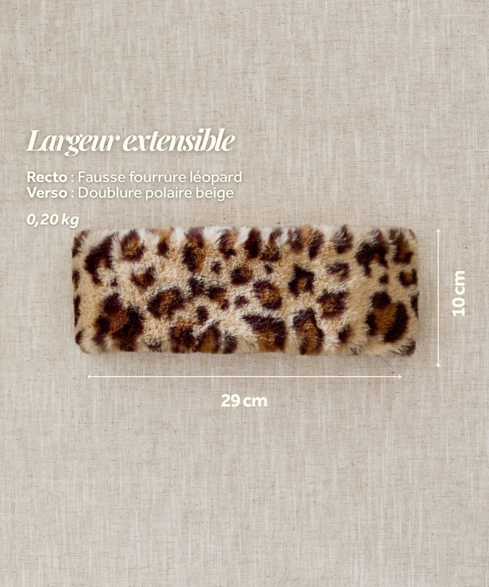 Fur Headband - Leopard thumbnail 6