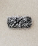 Bandeau fourrure silver fox gris posé à plat