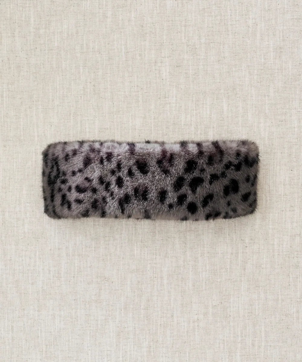 Bandeau Fourrure - Léopard Gris