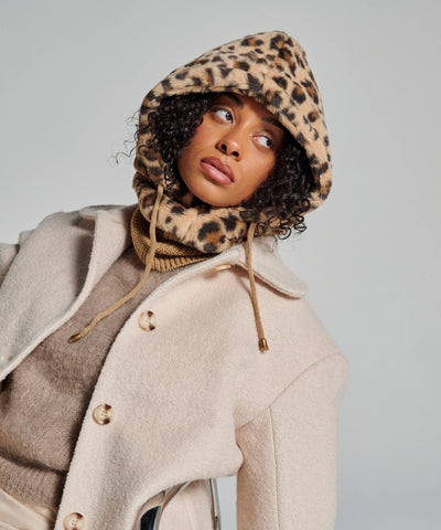 Cagoule fausse fourrure waro marron pour un look stylé