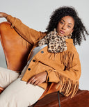 Écharpe leopard marron waro pour un look stylée