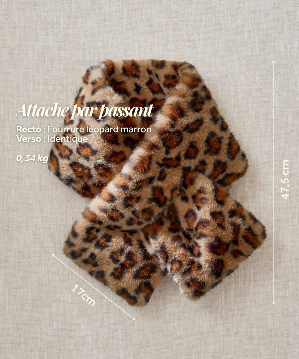 Faux fur scarf - Leopard Premium thumbnail 6