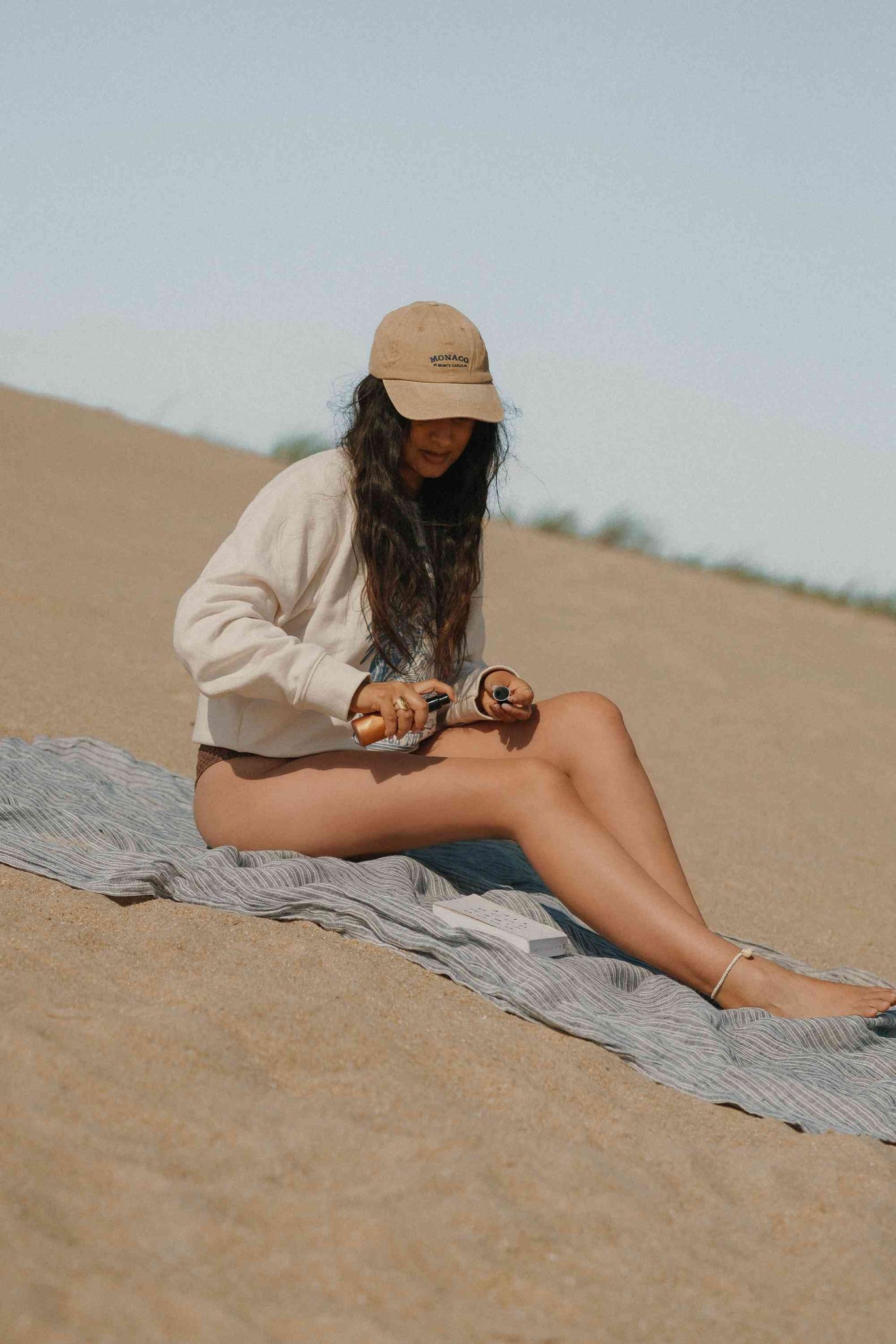 Fouta en lin Bixente Gris thumbnail 6