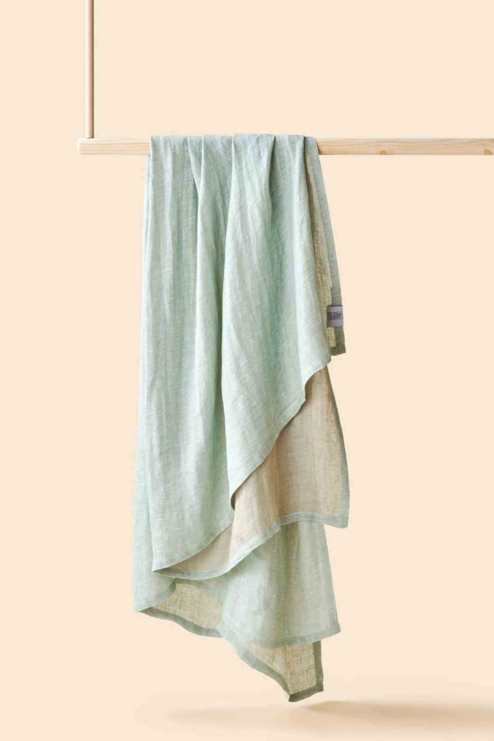 Fouta en lin Bixente Mint - BRADERIE