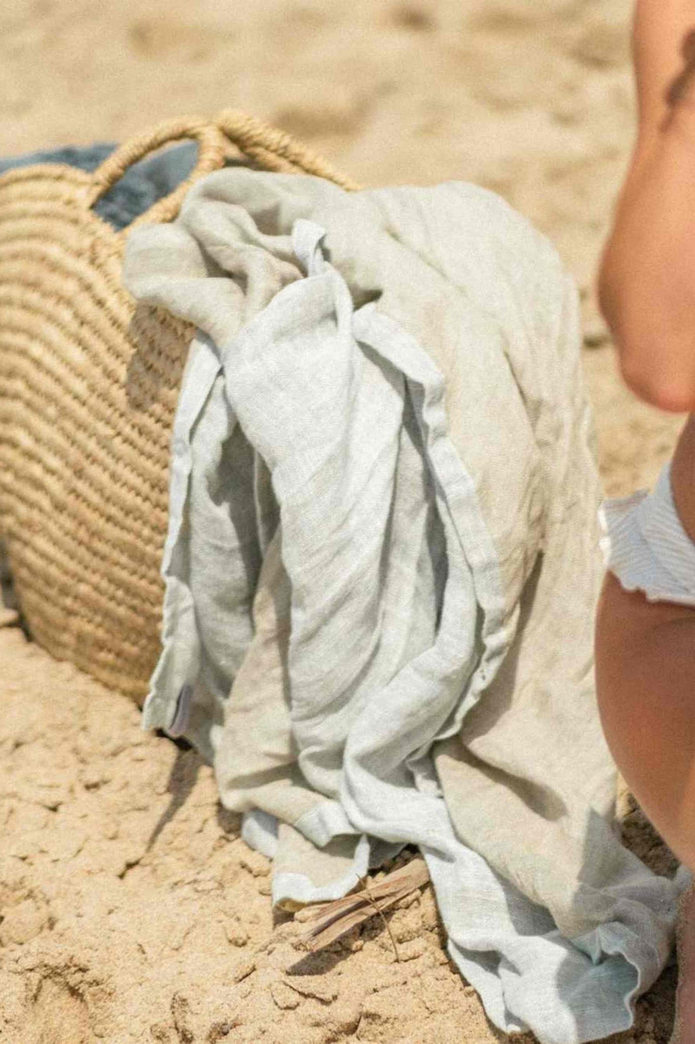 Fouta en lin Bixente Mint thumbnail 6