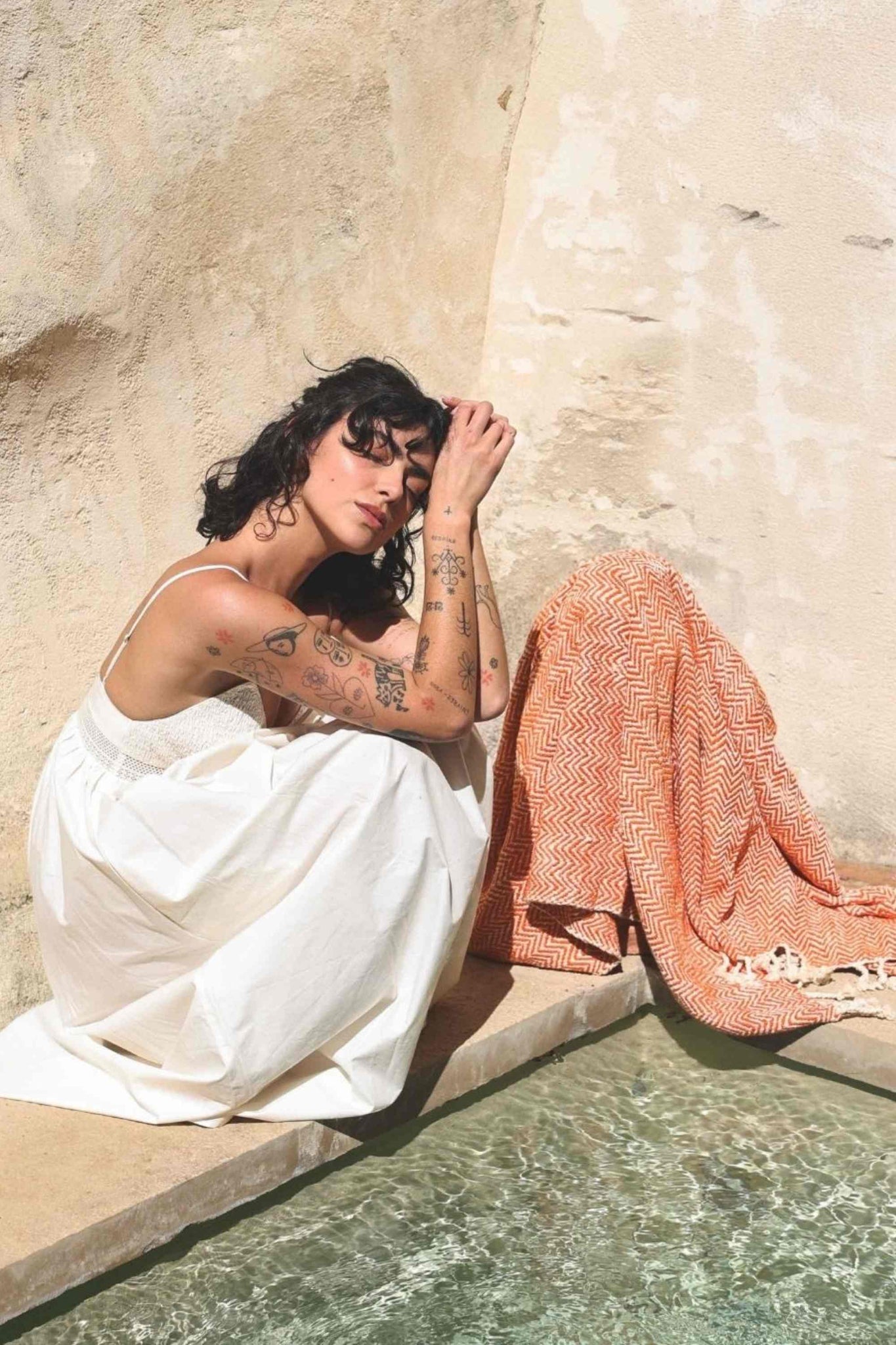 Fouta Coton Marco Polo orange thumbnail 6