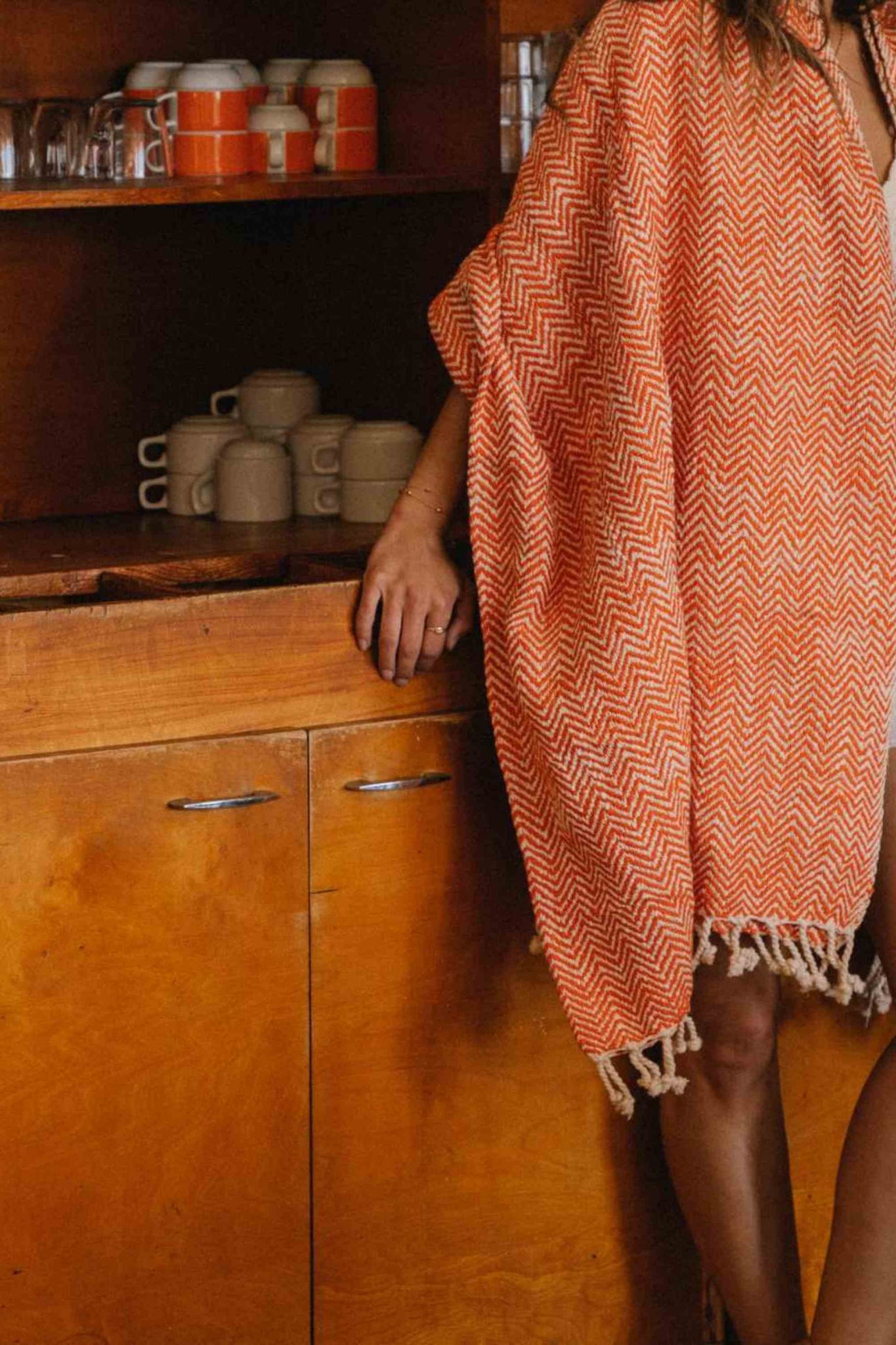 Fouta Coton Marco Polo orange thumbnail 7