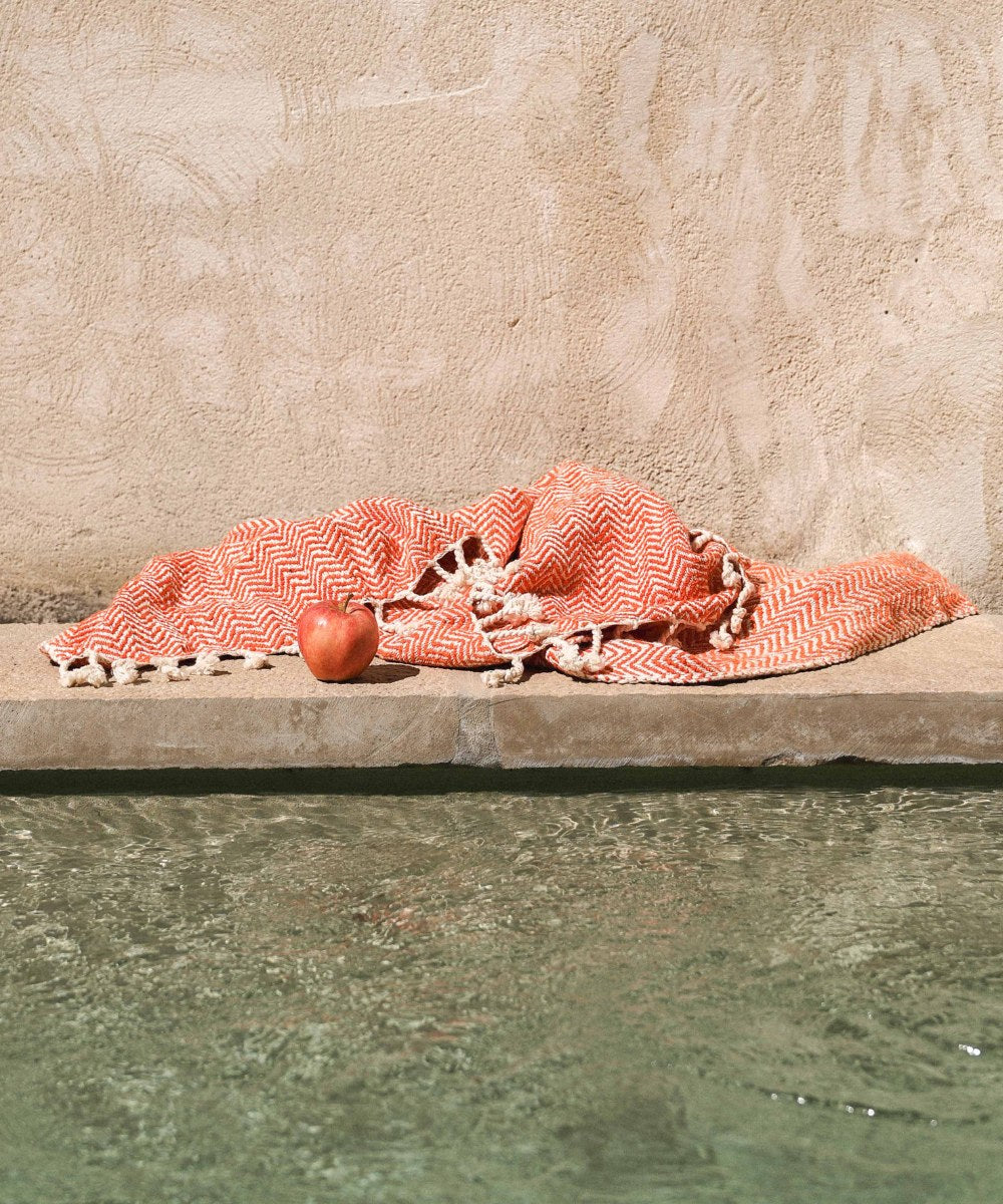 Fouta Coton Marco Polo orange thumbnail 3