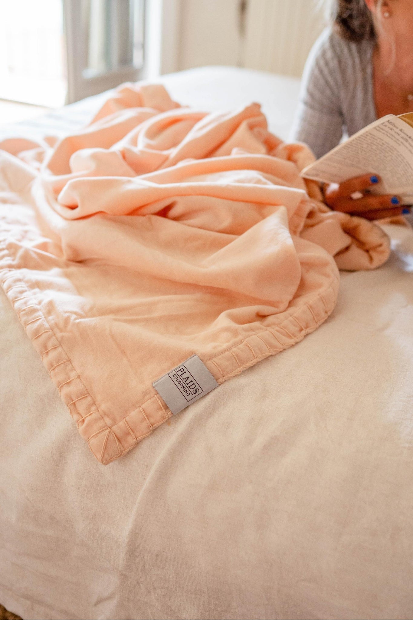 Fouta Coton Ixchel rose poudré thumbnail 6