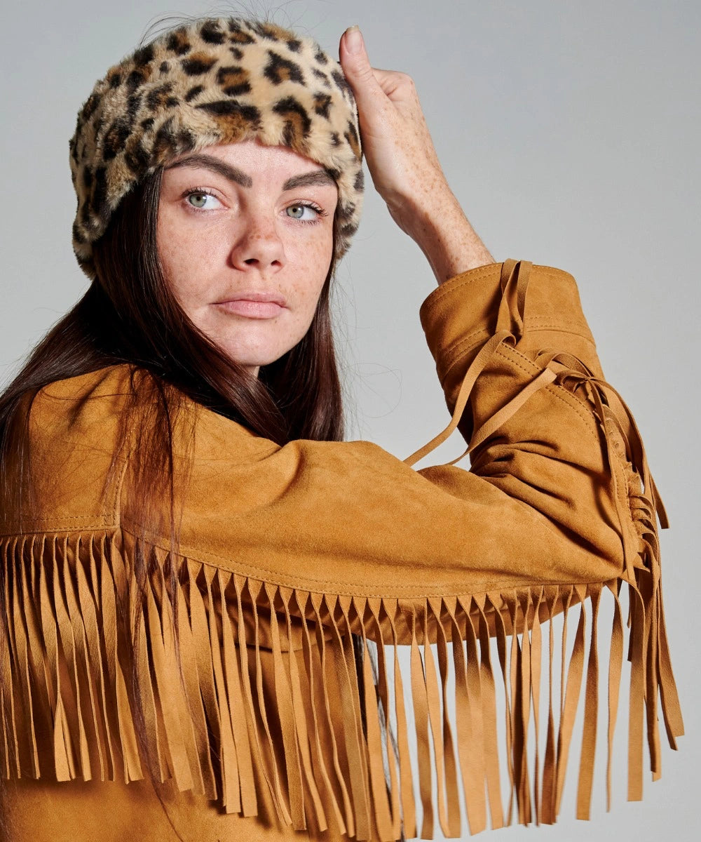 Fur Headband - Leopard thumbnail 5