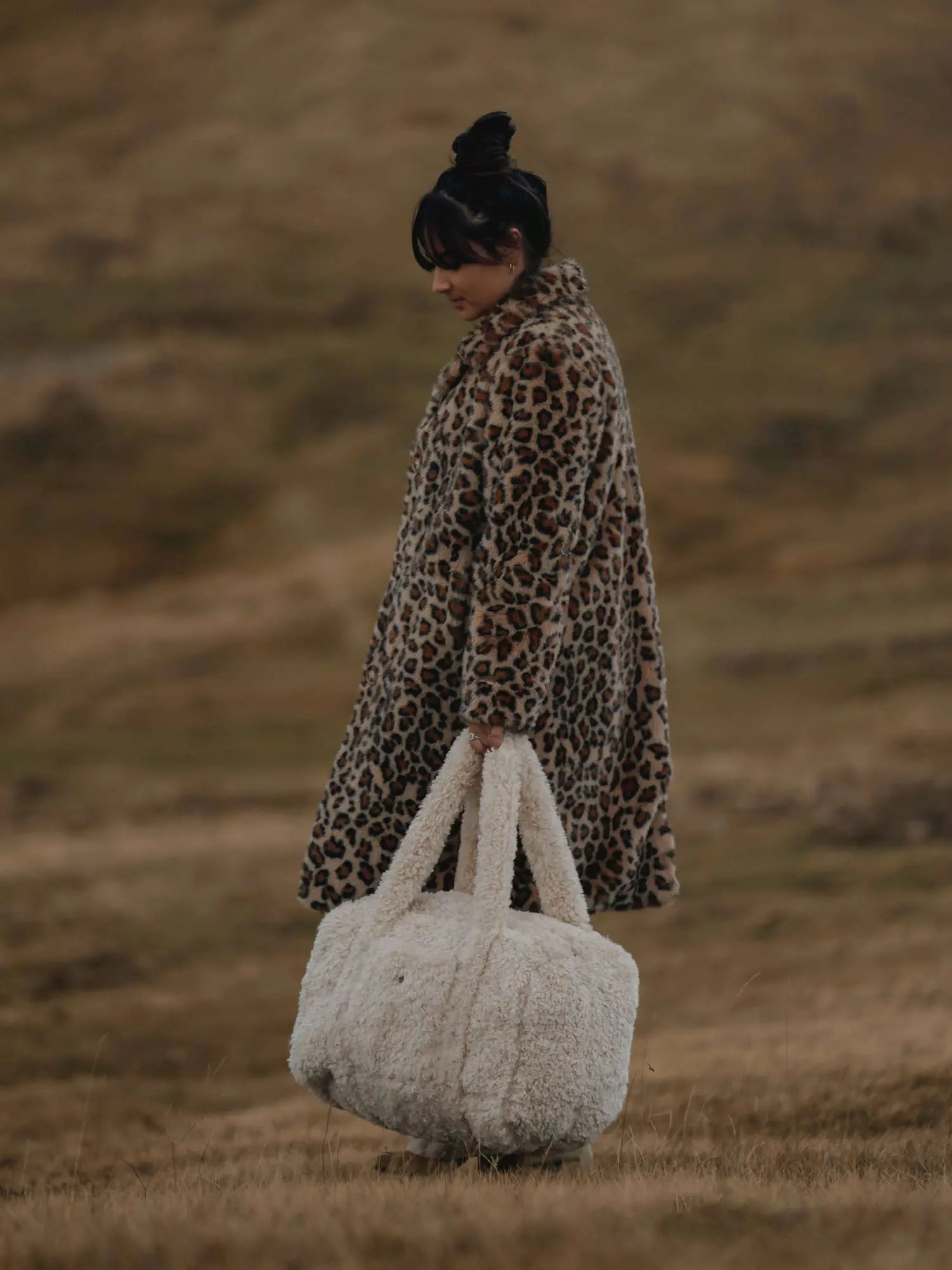 Leopard faux fur coat thumbnail 6