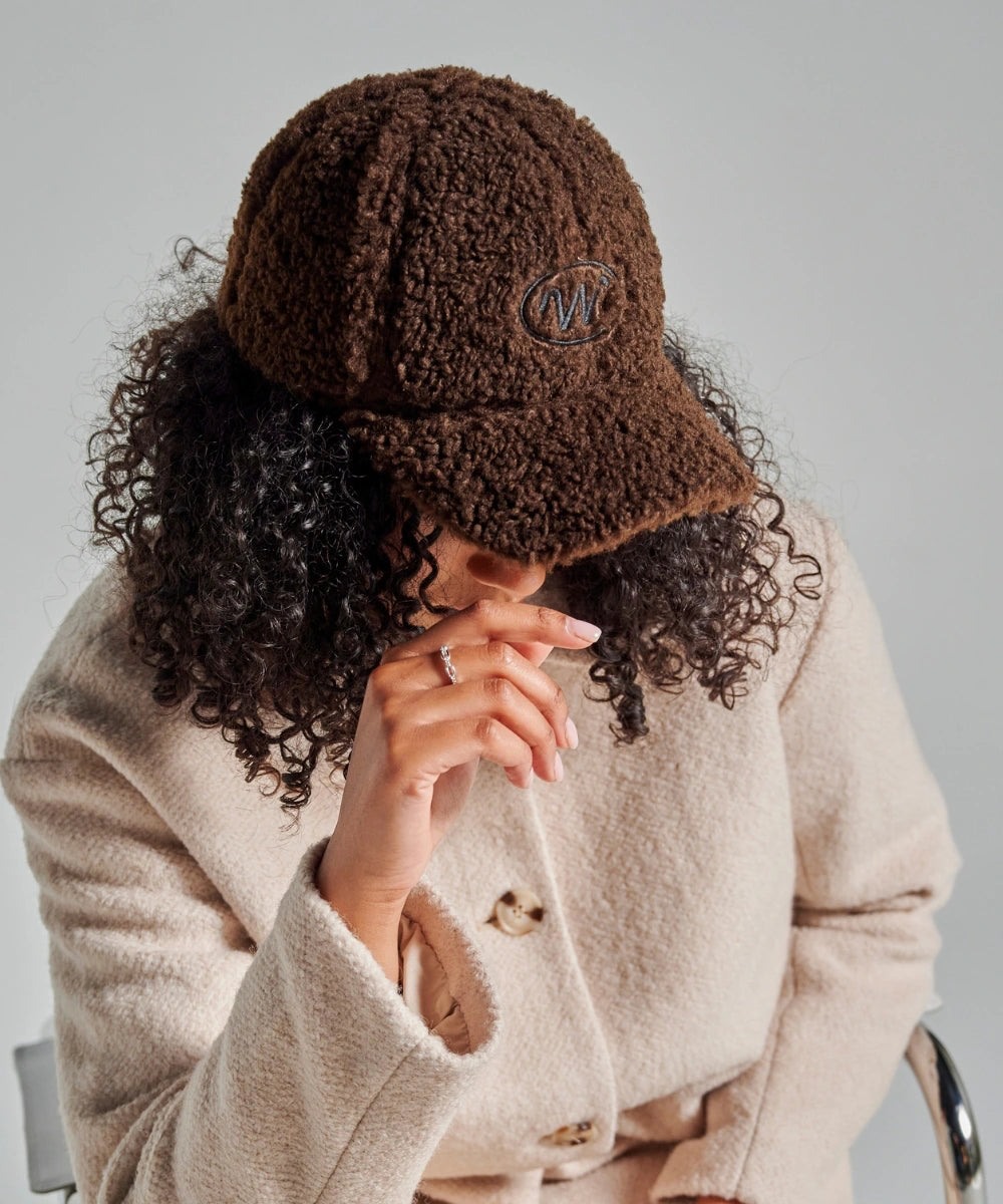 Braune Waro Bouclé-Mütze thumbnail 5