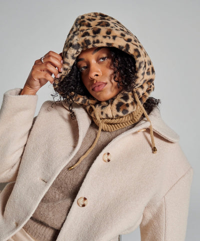 Cagoule fausse fourrure waro marron pour un look stylé