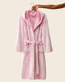 WARO pink fleece bathrobe - soft texture