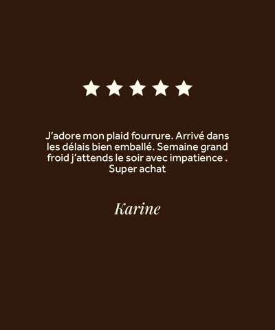 laid fausse fourrure Frisson marron WARO – avis client cinq étoiles