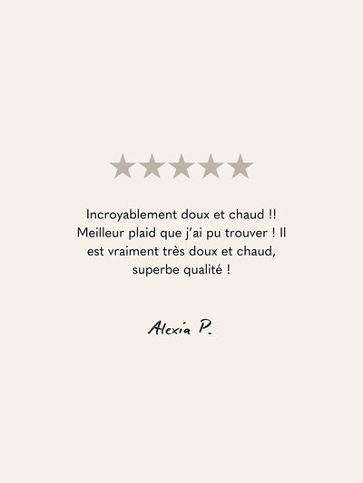 Avis client cinq étoiles pour le Plaid Maxi Berbère WARO