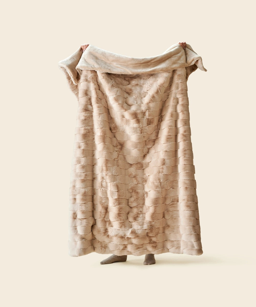 Plaid Fausse Fourrure - Dune thumbnail 6