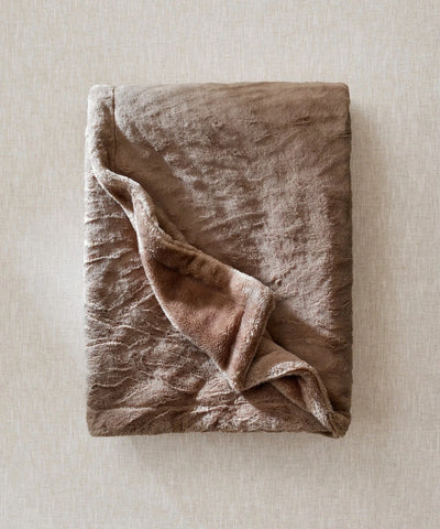 Waro taupe tiger fleece laid flat
