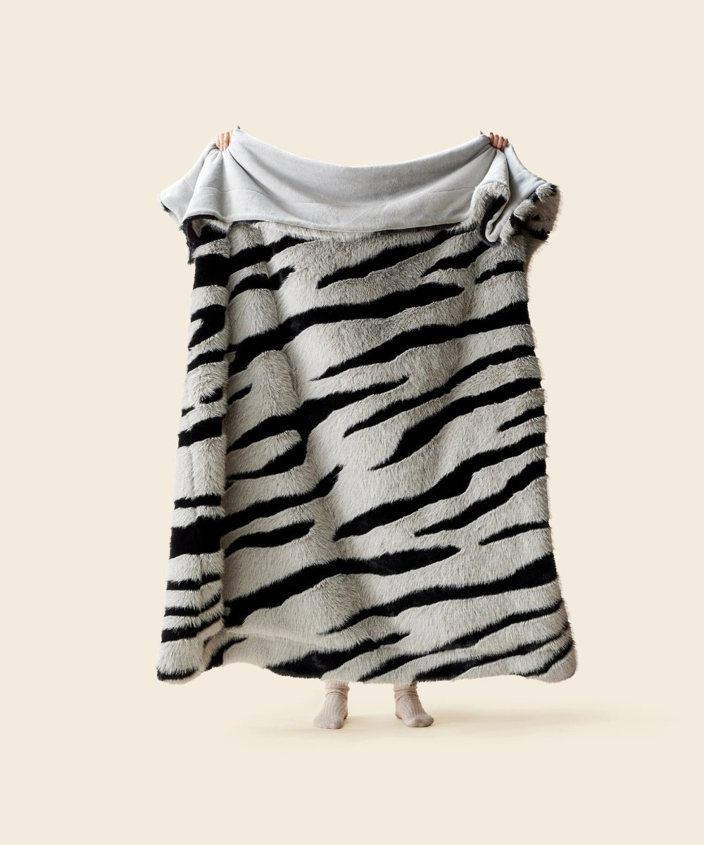 Plaid Fausse Fourrure - Zebra thumbnail 3