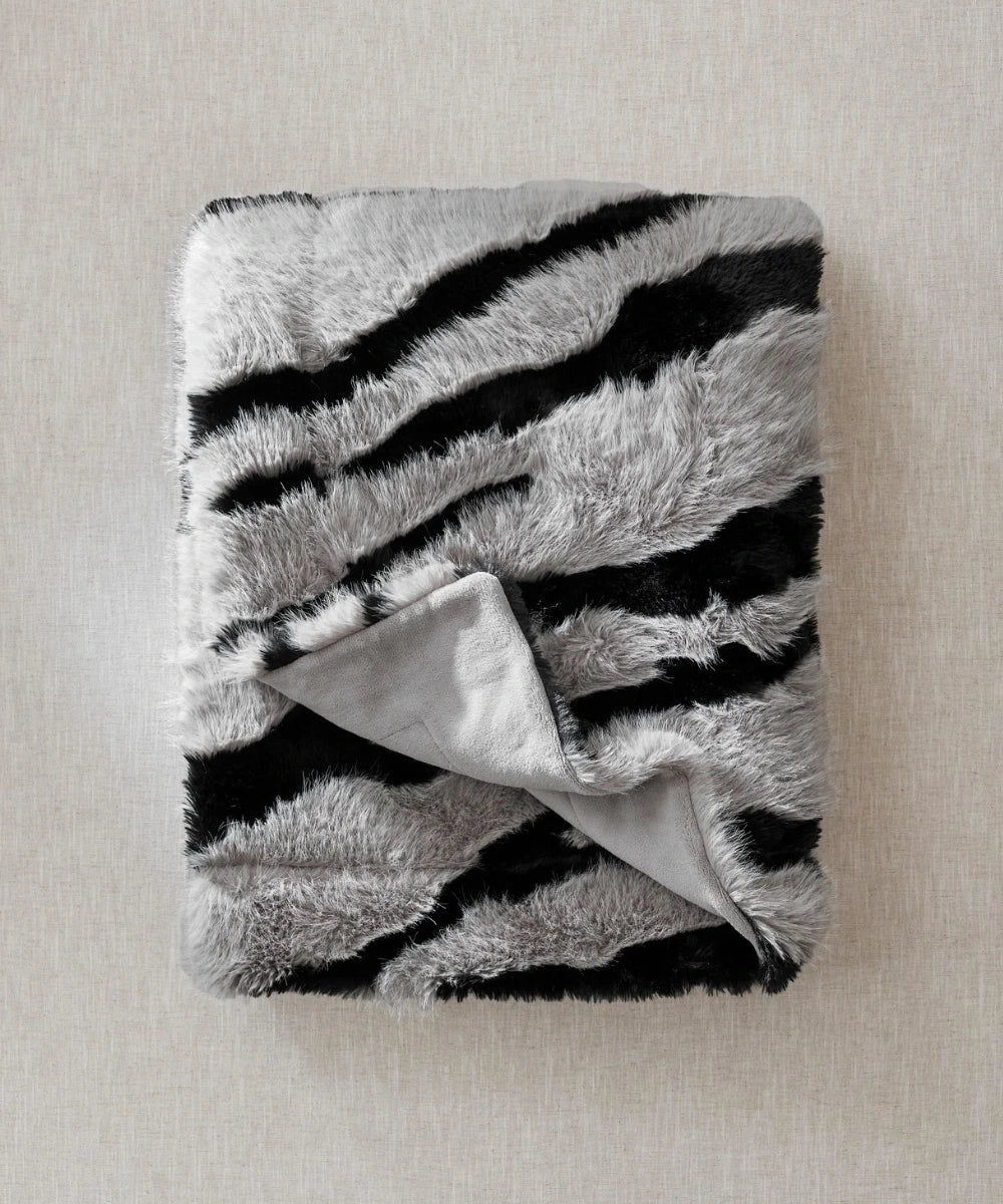 Faux fur throw - Zebra