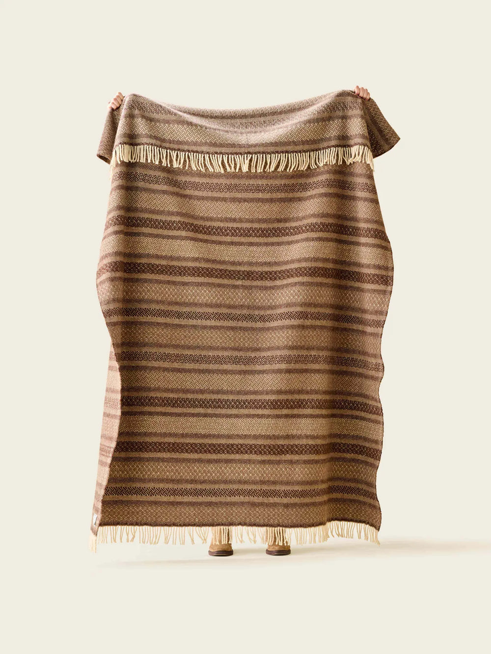 Plaid Laine Basque Chocolat WARO - decorative plaid chocolate