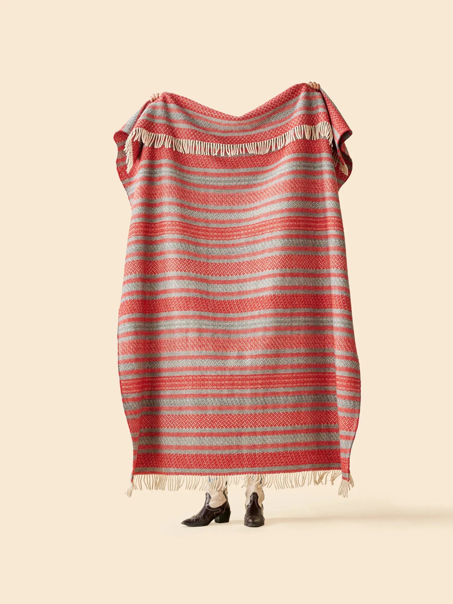 Plaid Laine Basque Rouge thumbnail 2