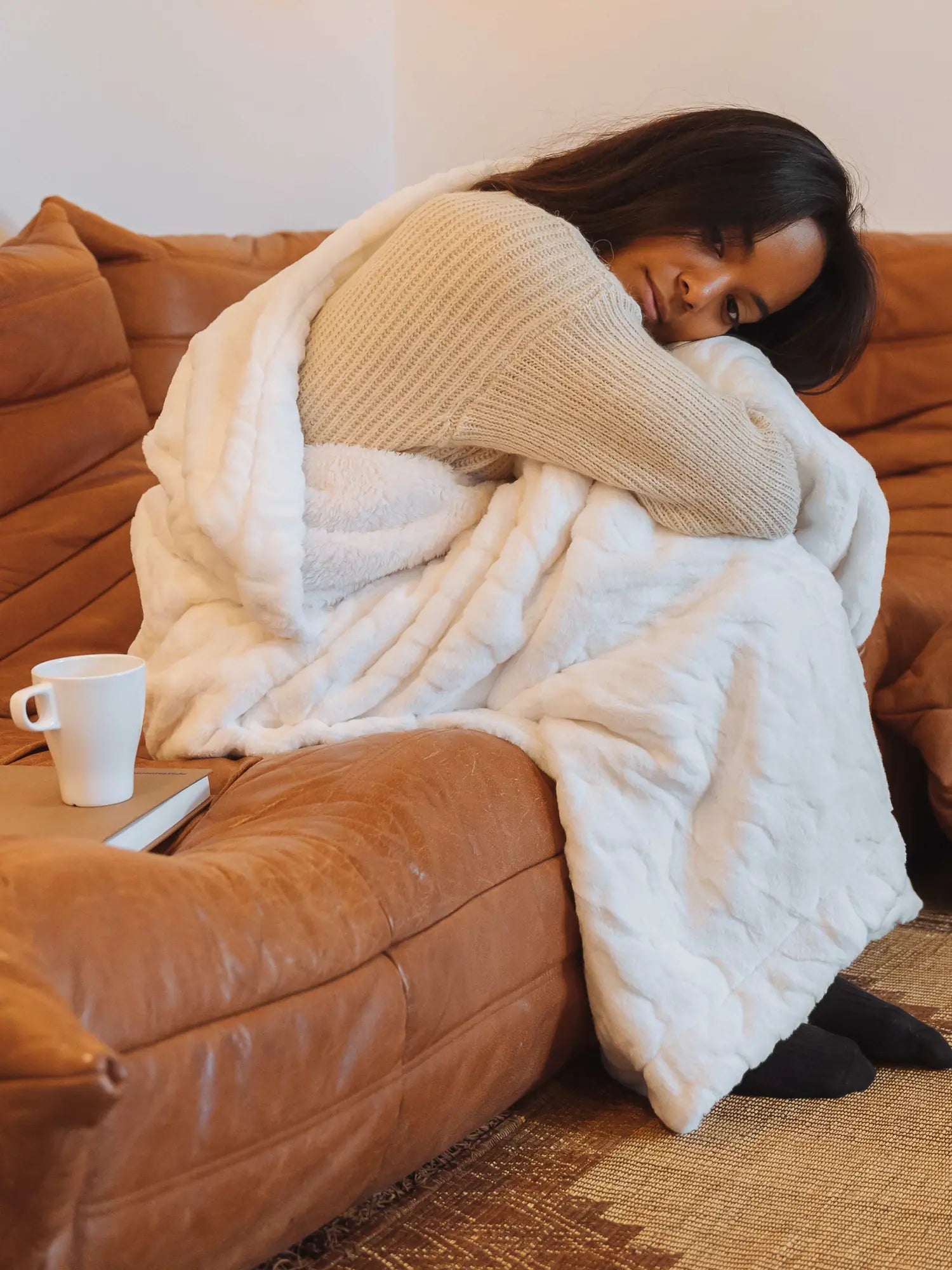 Plaid Ours Polaire blanc thumbnail 8