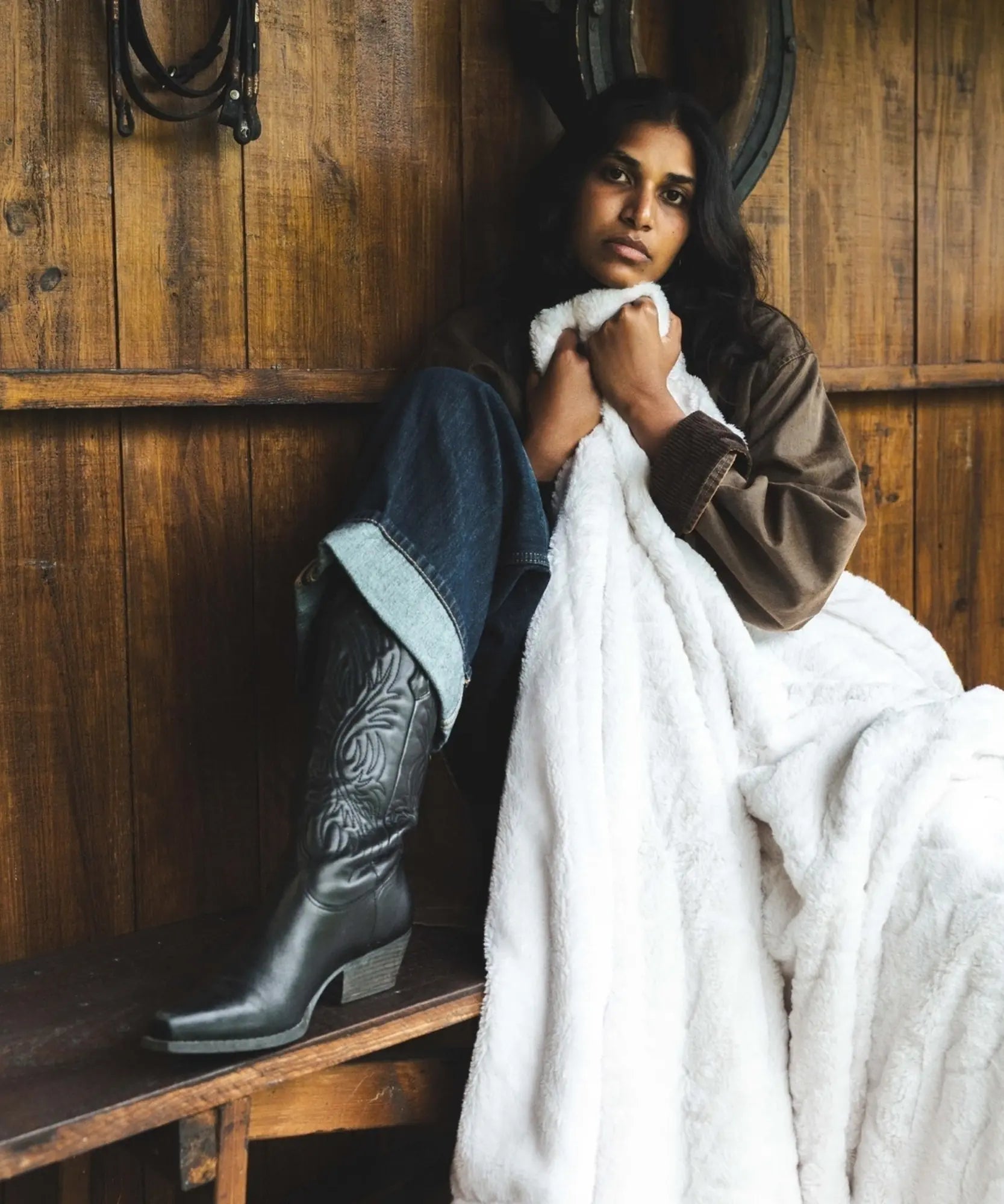 Plaid Ours Polaire blanc thumbnail 3