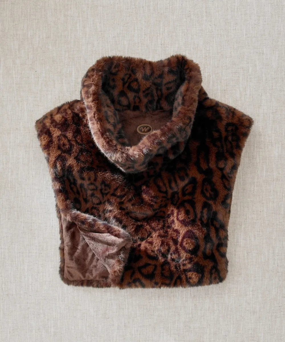 Plastron Fourrure - Léopard marron