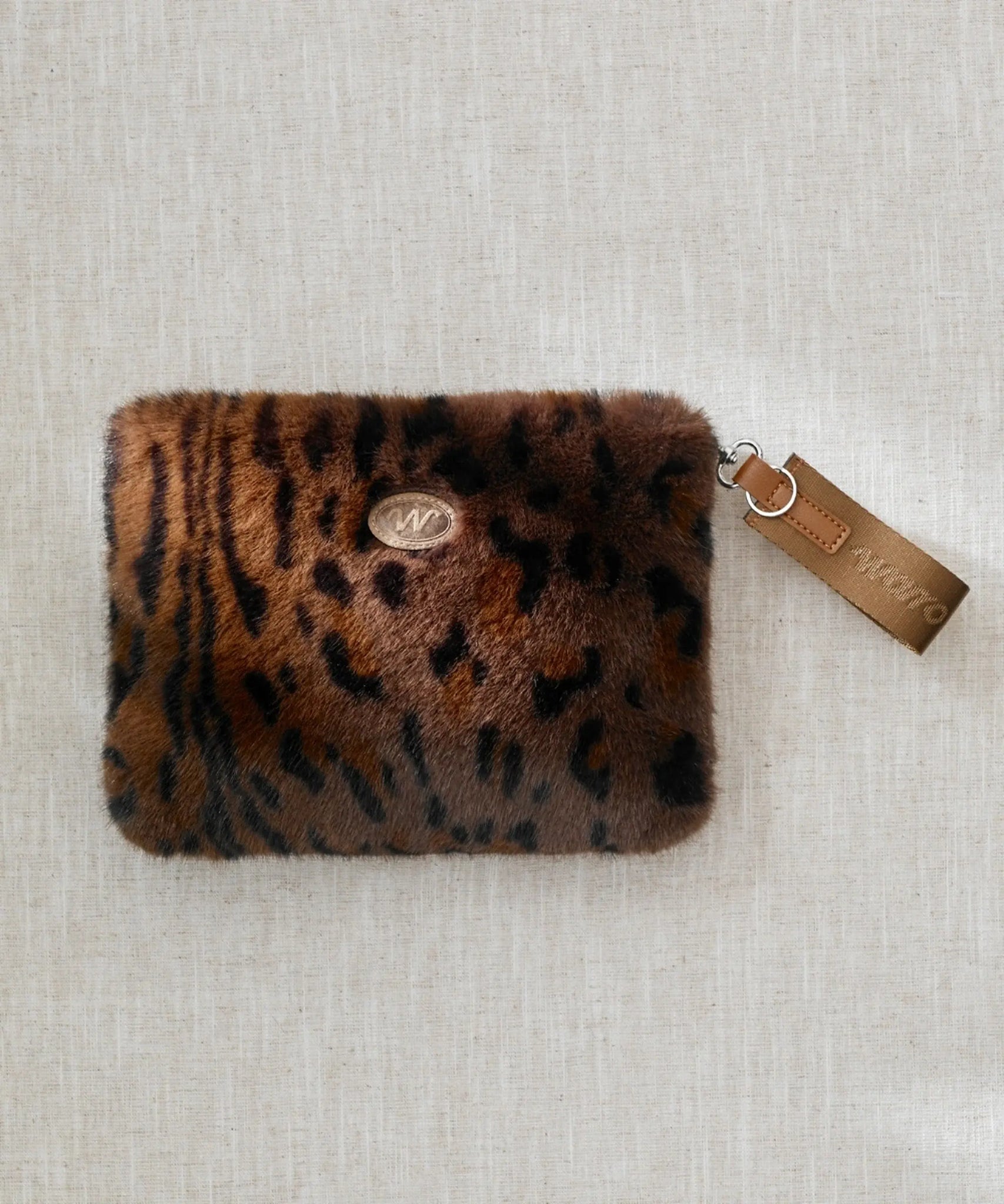 Leopard Brown Zipped Pouch thumbnail 1
