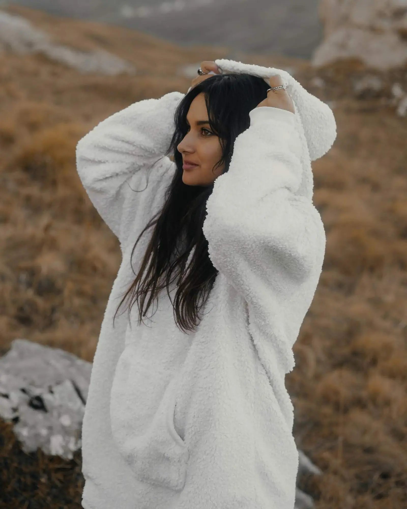 Plaid sweater - Chill Teddy Crème thumbnail 2