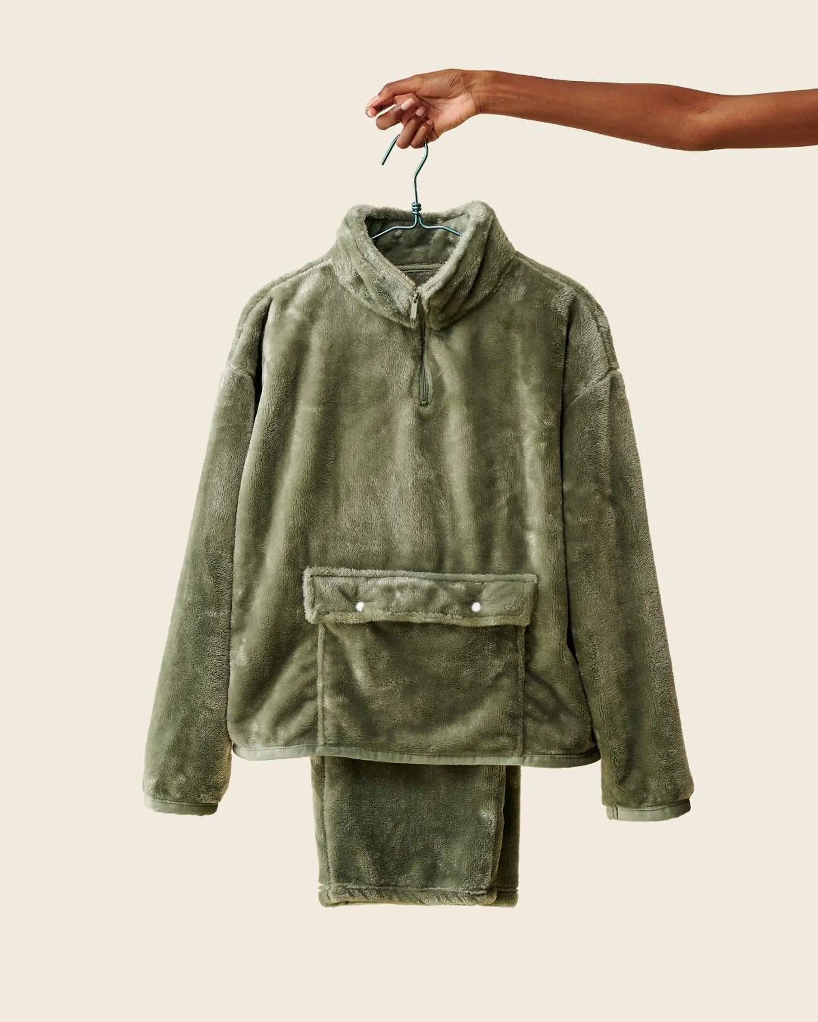 Green fleece pyjamas