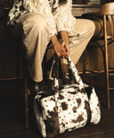 Sac Weekender Vache WARO – détail fourrure vache