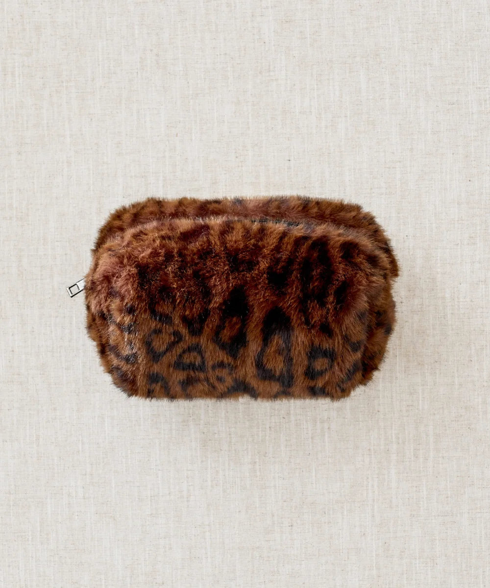 Trousse Fourrure Léopard Brown