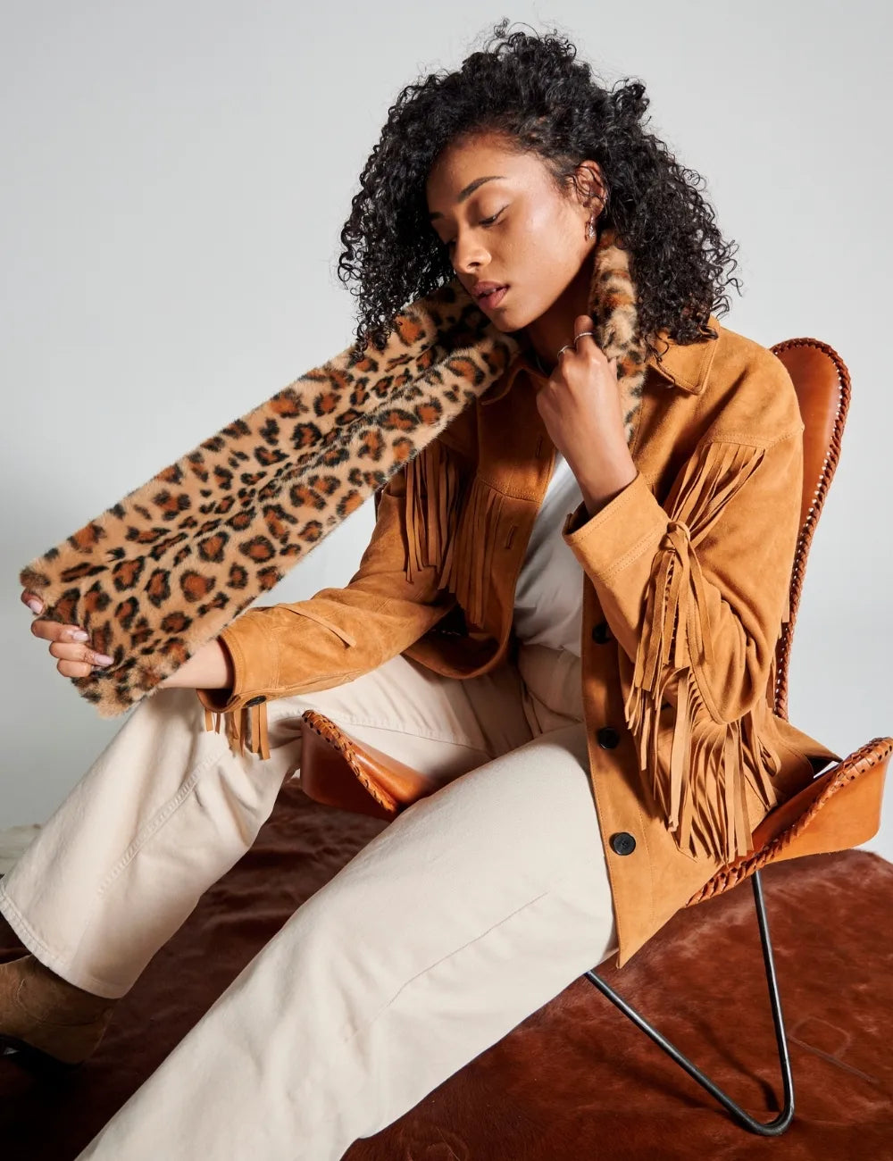 Faux fur scarf - Leopard Premium thumbnail 4